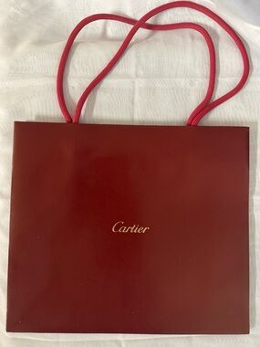 Cartier 💯% Authentic iconic brand luxury paper shopping bag. Ideal for gifting.